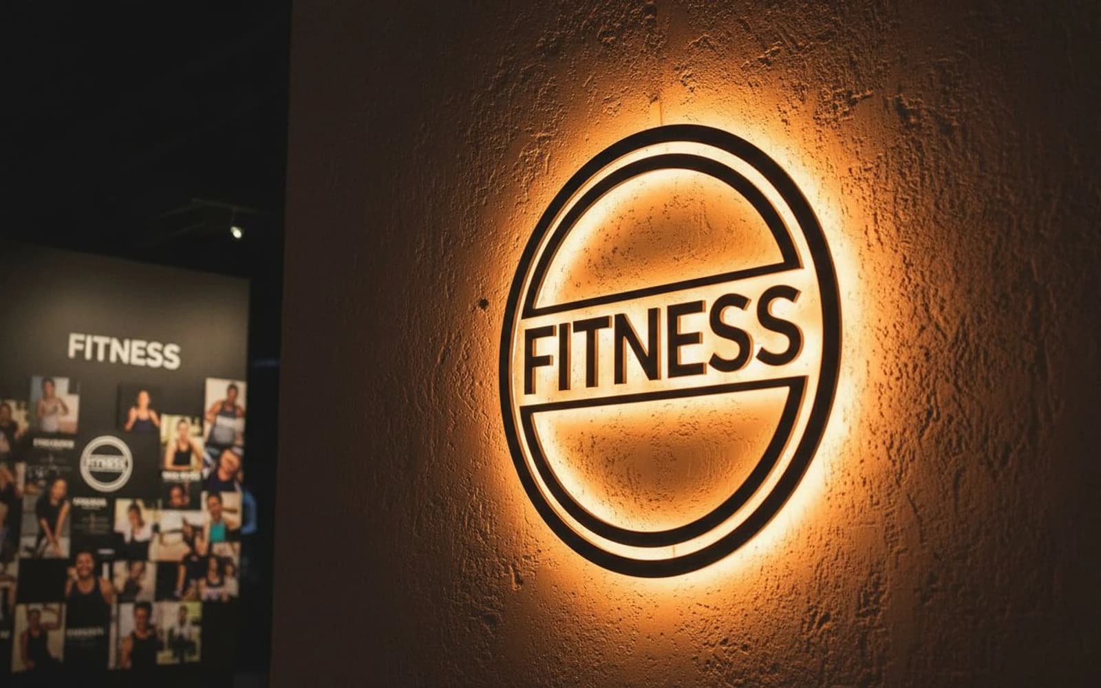 Backlit sign mockup for Ahana Yoga