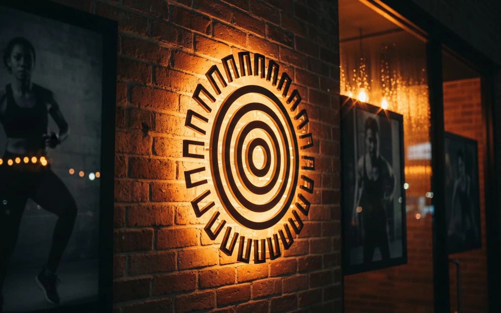 Backlit sign mockup for Art In Movement Pilates Studio