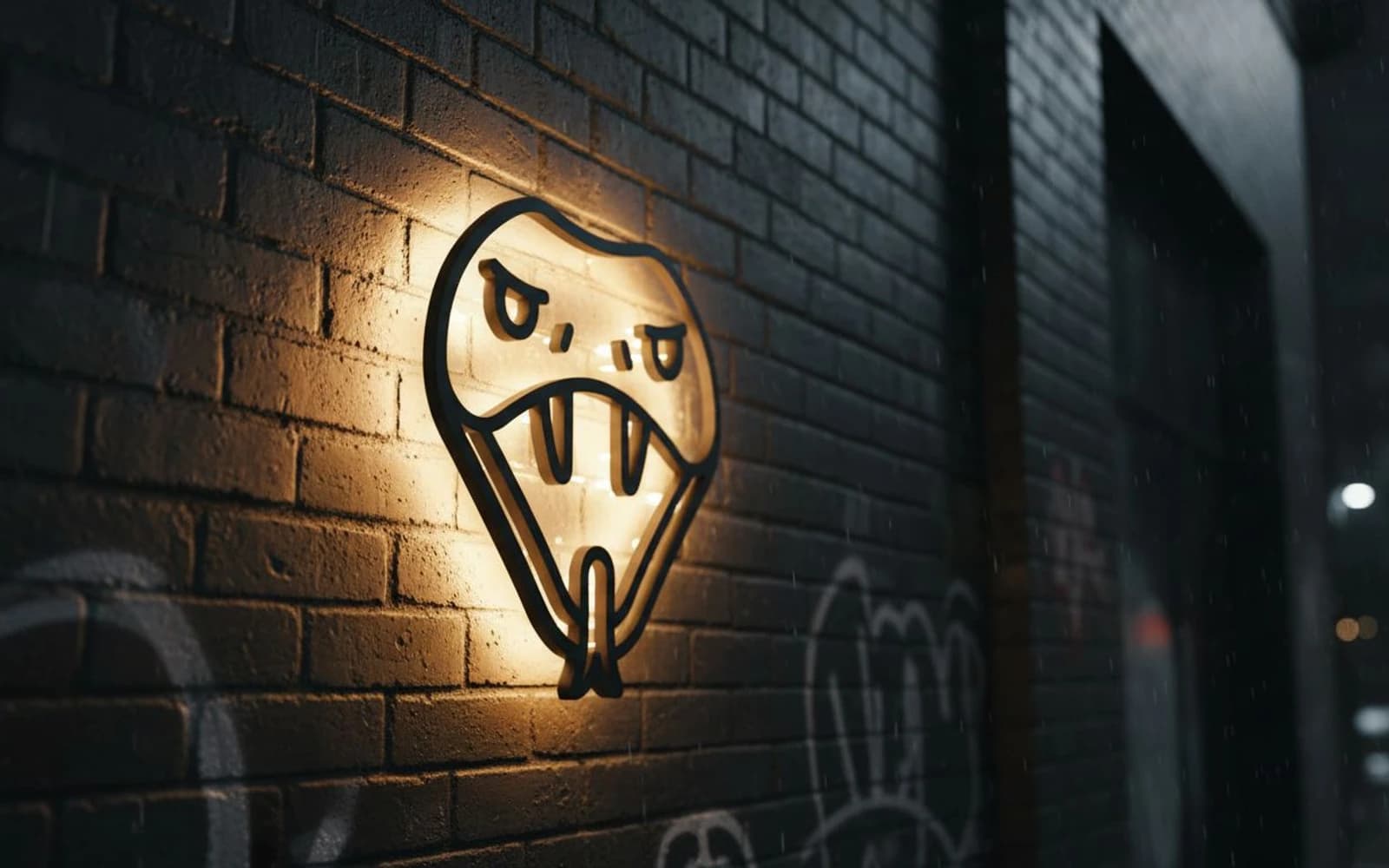 Backlit sign mockup for Copperhead Tattoo & Piercing