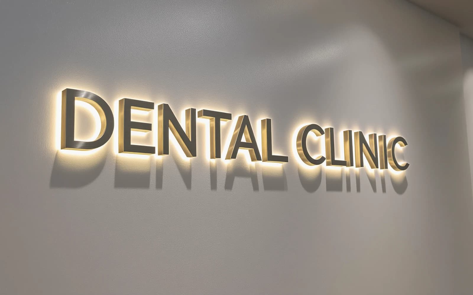 Backlit sign mockup for Forest Family Dentistry