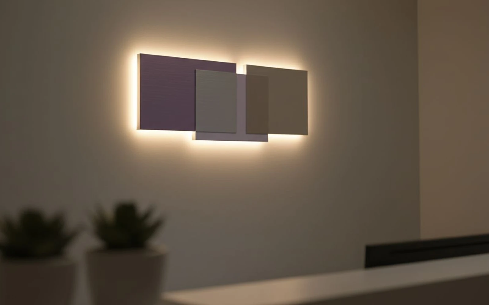 Backlit sign mockup for Metropolitan Dental Care