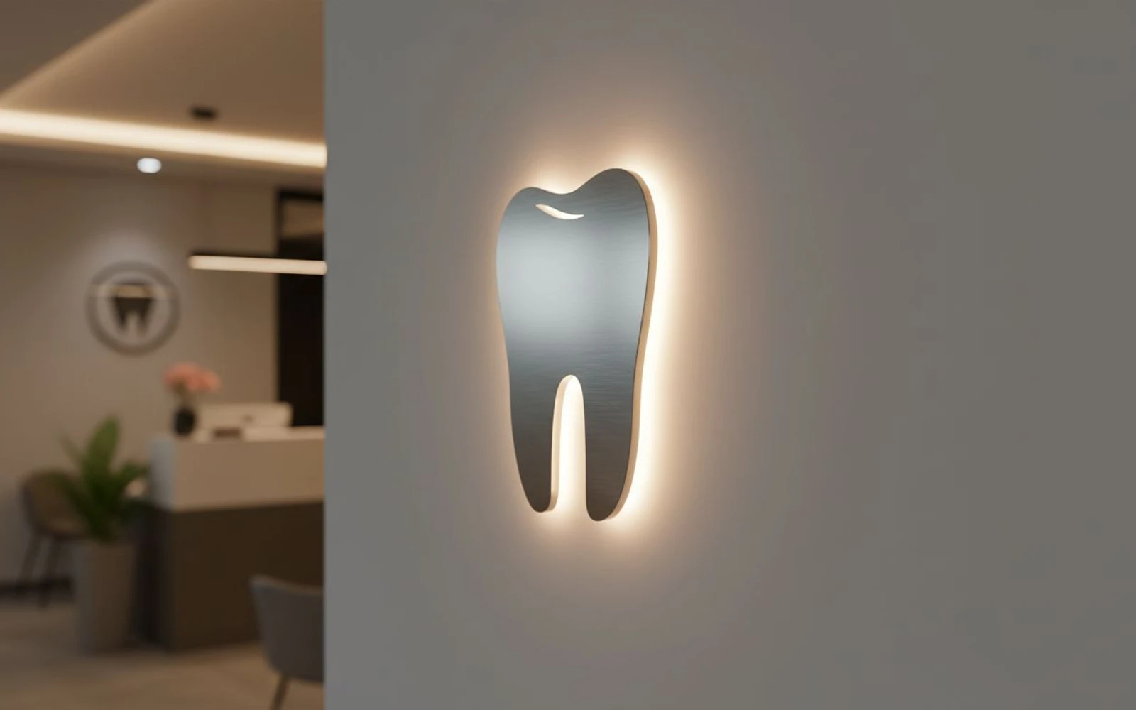 Backlit sign mockup for OG Dental