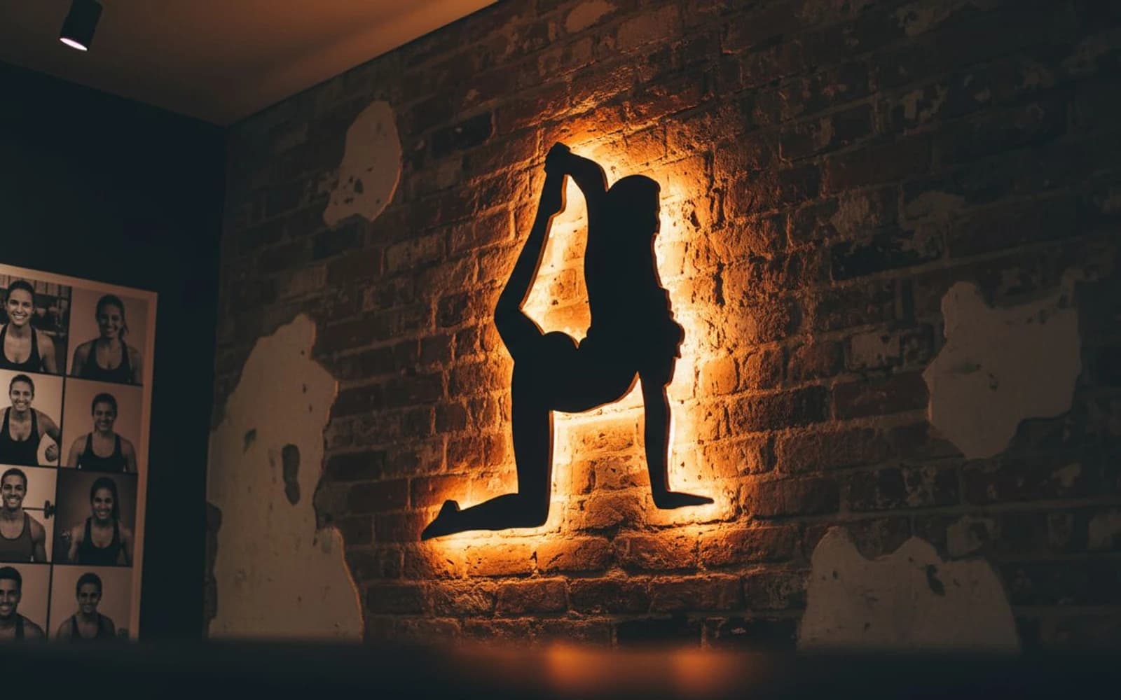 Backlit sign mockup for Practice Yoga Austin