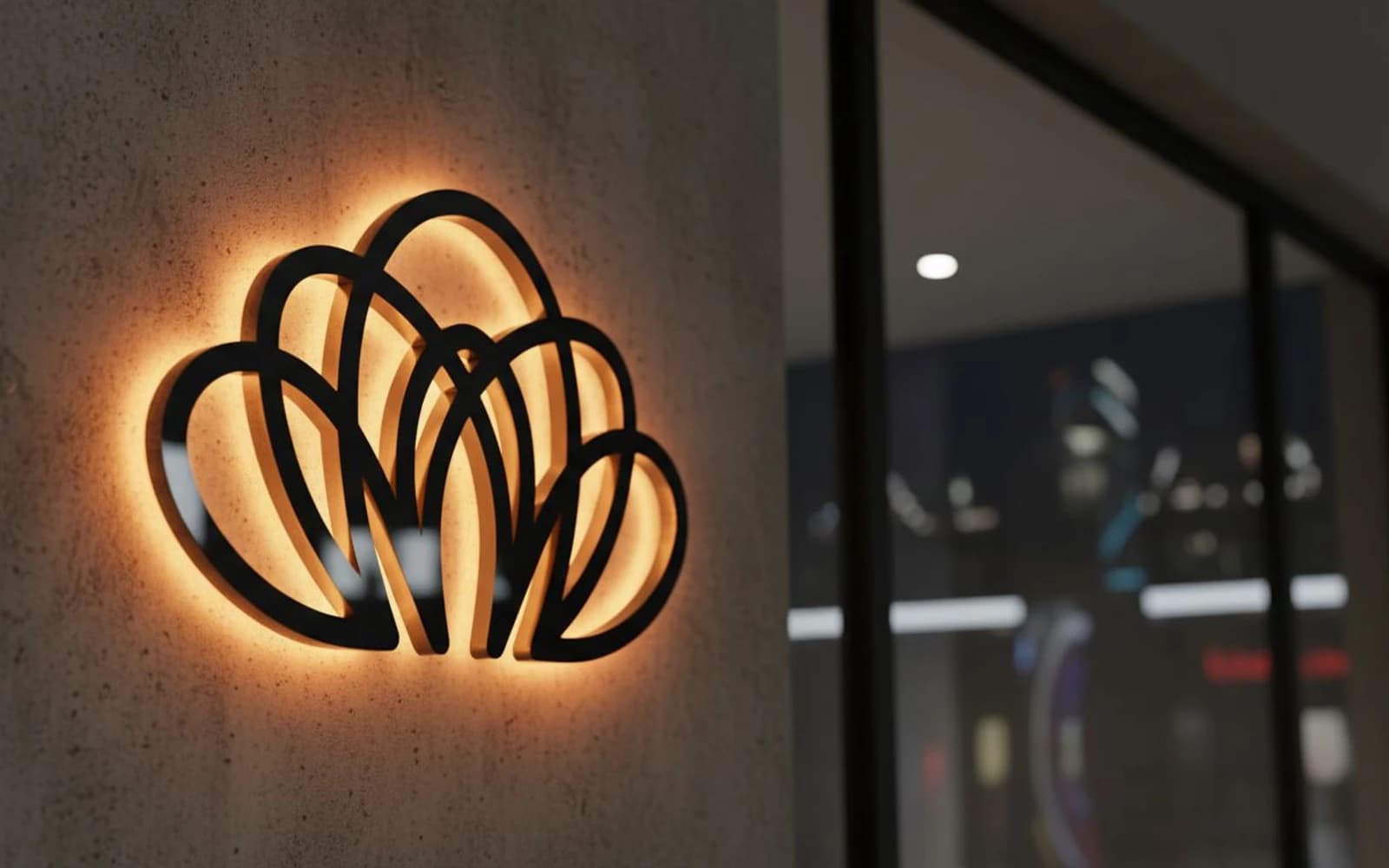 Backlit sign mockup for Rejuvaline Medspa