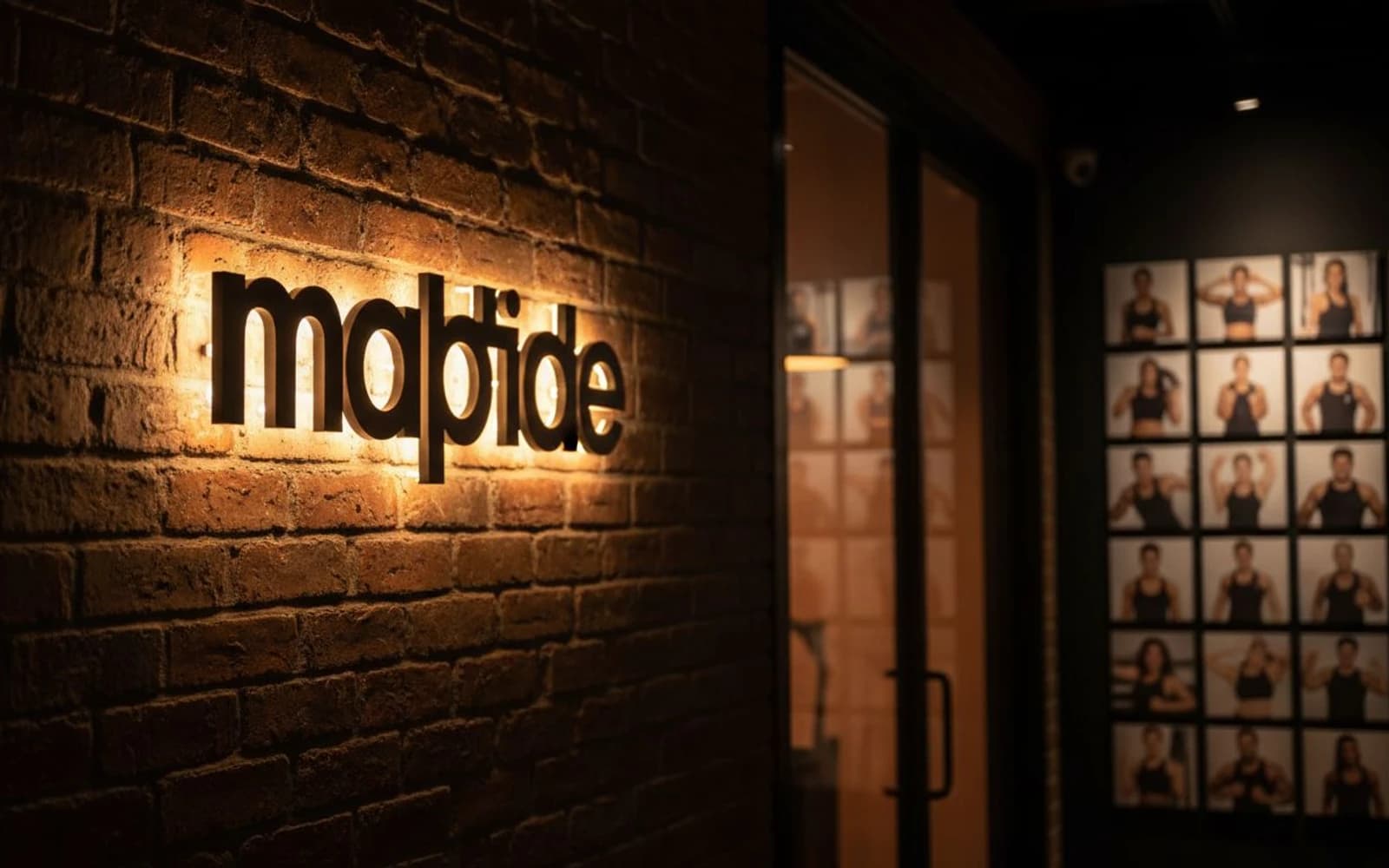 Backlit sign mockup for SP FIT