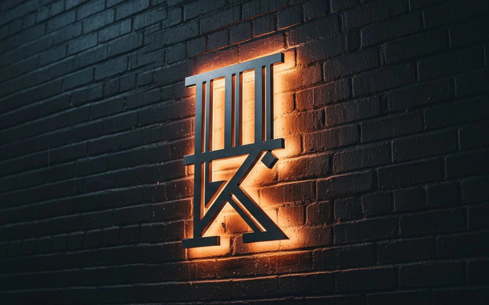 Backlit sign mockup for Three Kings Tattoo Brooklyn